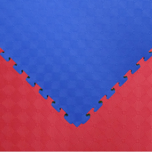Στρώμα Τατάμι LIGHT Eva Αφρολέξ 100x100x2,5cm –Μοτίβο Σχήμα Διαμαντιού - Μπλε / Κόκκινο