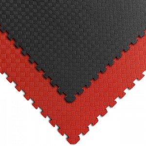 Στρώμα Τατάμι Παζλ EVA Αφρολέξ ECO STD 100x100x2.6cm - Μαύρο / Κόκκινο