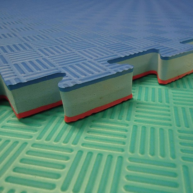 Στρώμα Τατάμι Παζλ ΑΦΡΟΛΕΞ JY 50o ΣΚΛΗΡΟ 100x100x2.5cm - Πράσινο / Μπλε