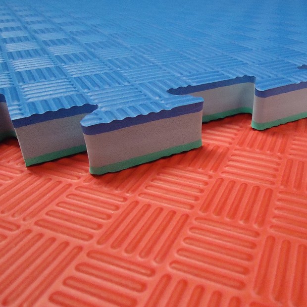 Στρώμα Τατάμι Παζλ ΑΦΡΟΛΕΞ JY 50o ΣΚΛΗΡΟ 100x100x2.5cm - Μπλε / Κόκκινο