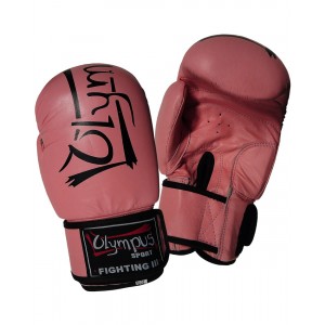 Πυγμαχικά Γάντια Olympus Fighting ΙΙI Δερμάτινα - Ροζ