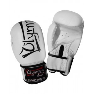 Πυγμαχικά Γάντια Olympus Fighting ΙΙI Δερμάτινα - Άσπρο
