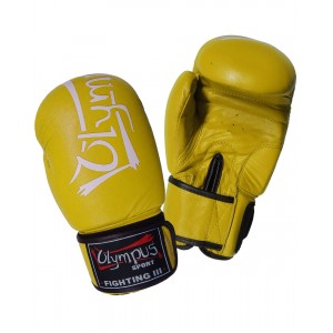 Πυγμαχικά Γάντια Olympus Fighting ΙΙI Δερμάτινα - Κίτρινο