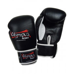 Πυγμαχικά Γάντια Olympus by RAJA Γνήσιο Δέρμα Δίχρωμο - Μαύρο / Άσπρο