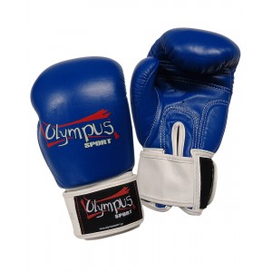 Πυγμαχικά Γάντια Olympus by RAJA Γνήσιο Δέρμα Δίχρωμο - Μπλε / Άσπρο