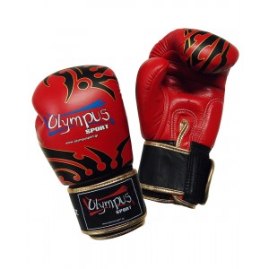 Πυγμαχικά Γάντια Olympus by RAJA Γνήσιο Δέρμα TATTOO - Κόκκινο
