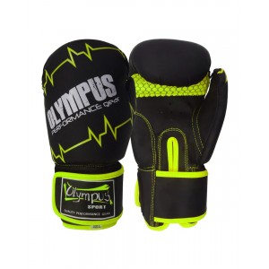 Πυγμαχικά Γάντια Olympus PULSE Matt PU - Μαύρο / Κίτρινο