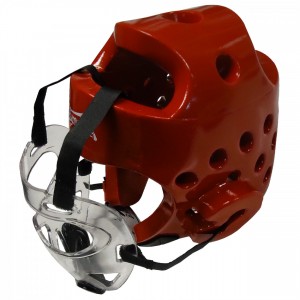 Κάσκα Olympus Πλήρη Προστασία Προσώπου Προαφαιρούμενη Μάσκα Αφρολέξ/Πλεξιγκλάς - Κόκκινο