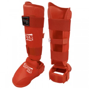 Karate Shin Instep Guard Olympus WKF Style - Κόκκινο