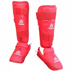 Karate Shin & Instep Guard WKF Approved - Κόκκινο