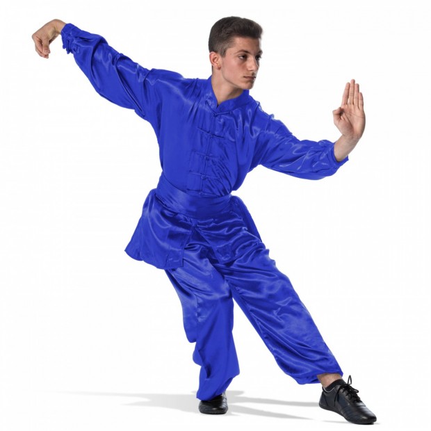 Wu-Shu ΣτολήTai Chi Style Μακρύ Μανίκι  - Μπλε