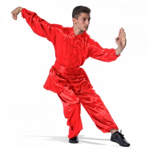 Wu-Shu ΣτολήTai Chi Style Μακρύ Μανίκι  - Κόκκινο