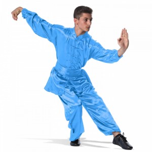 Wu-Shu ΣτολήTai Chi Style Μακρύ Μανίκι  - Γαλάζιο