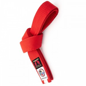 Karate Ζώνες Hayashi WKF Έγκριση 5cm - Κόκκινο