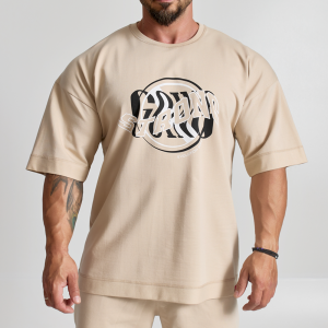 Short sleeve sweatshirt Evolution Body Beige 2509BG