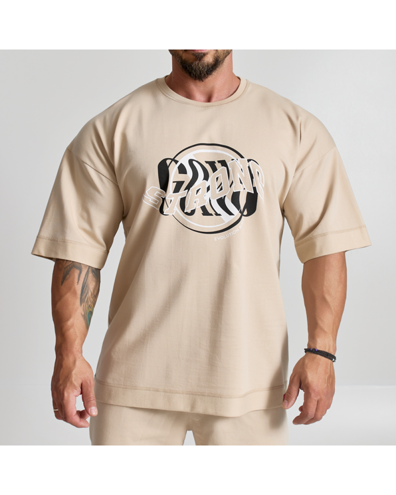 Short sleeve sweatshirt Evolution Body Beige 2509BG