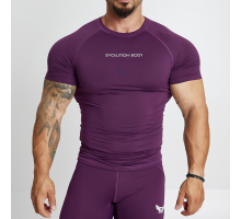 EVO-FIT T-shirt Evolution Body Μπορντό 2560BORDO