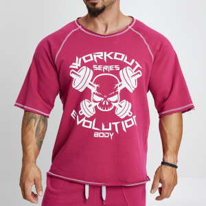 Short sleeve sweatshirt Evolution Body Bordo 2471BORDO