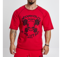 Short sleeve sweatshirt Evolution Body Red 2471RED