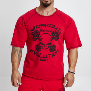 Short sleeve sweatshirt Evolution Body Red 2471RED