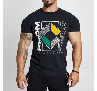 T-shirt Evolution Body Μαύρη 2483BLACK