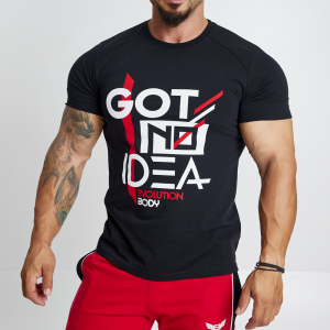  T-shirt Evolution Body Μαύρο 2484BLACK