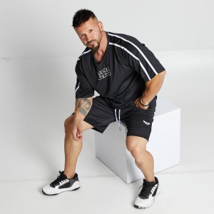 Short sleeve sweatshirt Evolution Body Black-White 2581BLACK