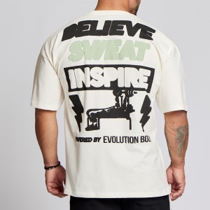 Short sleeve sweatshirt Evolution Body Ecru 2612ECRU