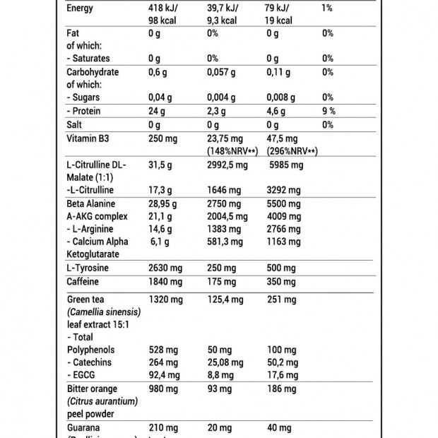 TESLA SPARK PRE WORKOUT 210gr