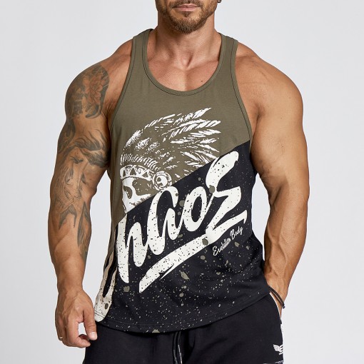 Stringer Tank Top Evolution Body Khaki-Black 2658KHAKI-BLACK