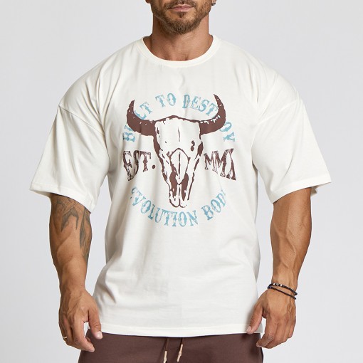Short sleeve sweatshirt Evolution Body Ecru 2654ECRU