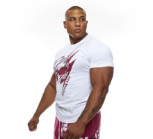 T-shirt Evolution Body Λευκό-Μπορντό 2462WHITE-BORDO