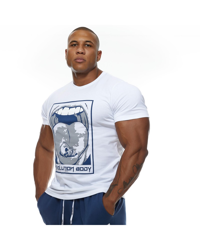 T-shirt Evolution Body White 2461WHITE-BLU