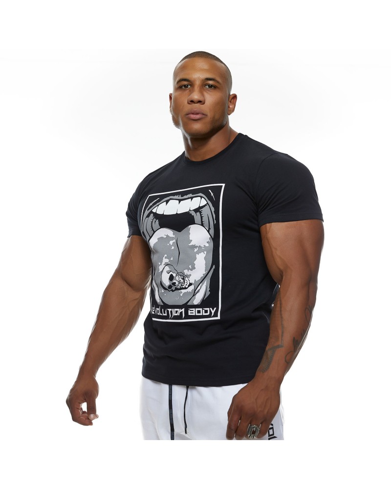 T-shirt Evolution Body Μαύρο 2461BLACK