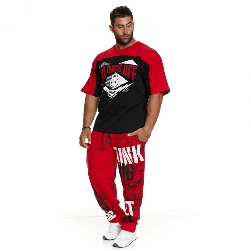 Short sleeve sweatshirt Evolution Body Red 2393RED