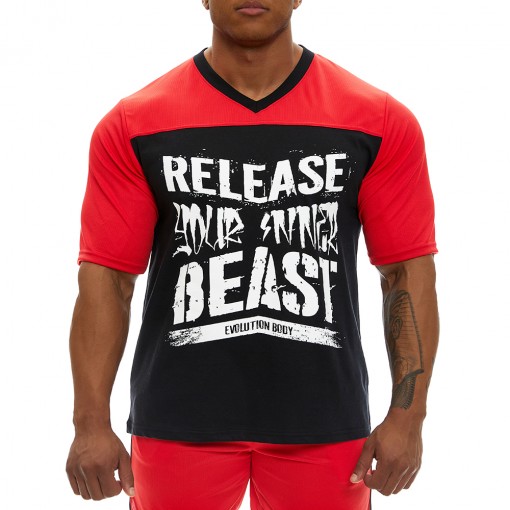 Short sleeve sweatshirt Evolution Body 2360RED