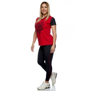 EVO-FIT Κολάν Evolution Body Μαύρο-Κόκκινο 2425BLACK-RED