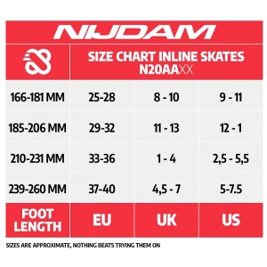 Nijdam Inline Skates Ρυθμιζόμενα "Rad Racer" N20AA07