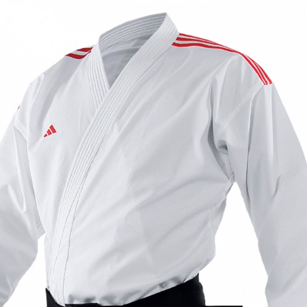 Karate Στολή adidas K192 DNA WKF Primegreen - Άσπρο / Κόκκινο