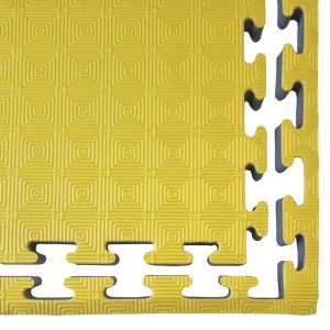 Στρώμα Τατάμι Παζλ ECO PLUS Διαμαντοτό Μοτίβο 1m x 1m x 28mm - Μπλε / Κίτρινο