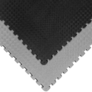 Στρώμα Τατάμι Παζλ EVA Αφρολέξ ECO STD 100x100x2.6cm - Γκρι / Μαύρο