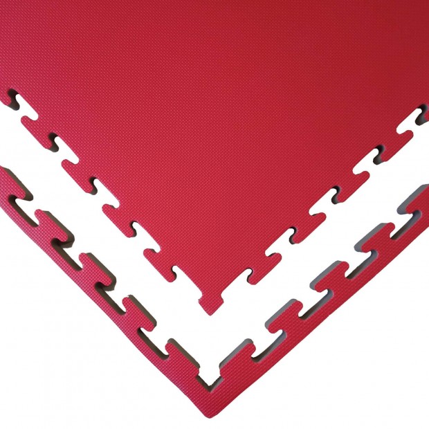 Στρώμα Τατάμι Παζλ από EVA αφρολέξ Διπλής Όψης 100x100x3cm - Μπλε / Κόκκινο
