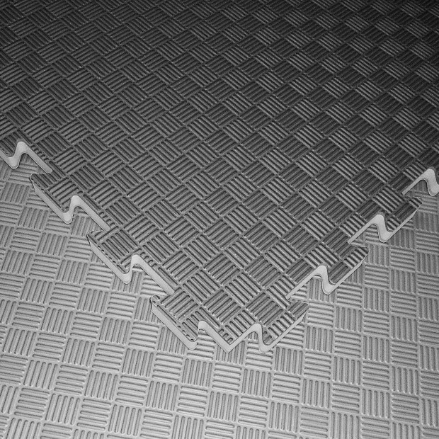 Στρώμα Τατάμι Παζλ ΑΦΡΟΛΕΞ JY 50Ο ΣΚΛΗΡΟ 100x100x2.5cm - Γκρι / Μαύρο