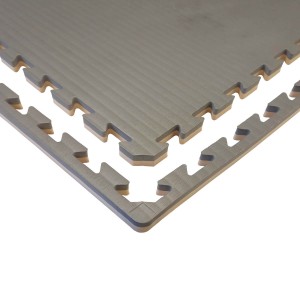 Στρώμα Τατάμι Παζλ Αφρολέξ JY Ξύλινο Προφίλ x2,5cm - Ξύλινο Προφίλ / Γκρι