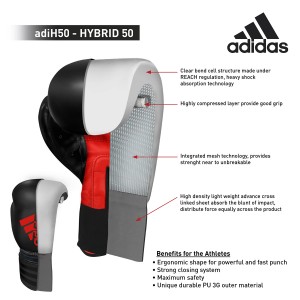 Πυγμαχικά Γάντια Adidas ΥΒΡΙΔΙΚΑ 50 – adiH50 - Μαύρο / Χρυσαφί