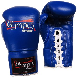 Πυγμαχικά Γάντια Olympus by RAJA Γνήσιο Δέρμα με Κορδόνι ΑΓΩΝΙΣΤΙΚΑ - Μπλε