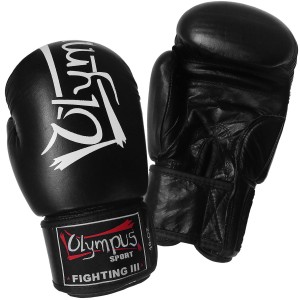 Πυγμαχικά Γάντια Olympus Fighting ΙΙI Δερμάτινα - Μαύρο