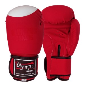 Πυγμαχικά Γάντια Olympus CHALLENGE - Κόκκινο / Άσπρο