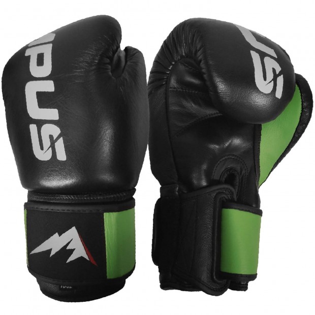 Muay Thai Γάντια Olympus THAI CAMP - Μαύρο / Πράσινο