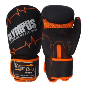 Πυγμαχικά Γάντια Olympus PULSE Matt PU - Μαύρο / Πορτοκαλί